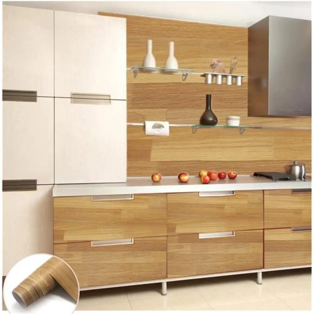 Thick Wood Contact Paper Butcher Block Wood Shiplap Wallpaper 16